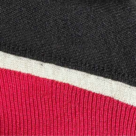 J. Jill asymmetrical colorblock black/red tunic, wool blend, size PS, 3/4 sleeve - Picture 9 of 12